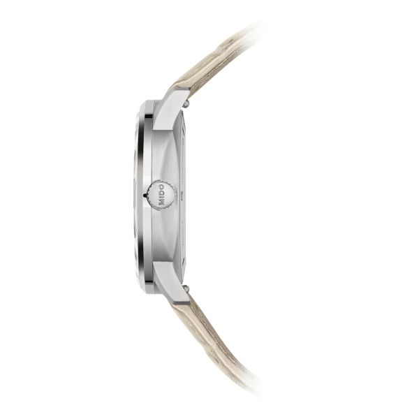 Montre Mido Commander Lady 35mm Cadran Brun Bracelet Cuir Brun