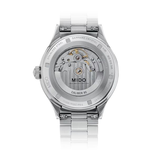 Montre Mido Multifort Powerwind 40mm Cadran Noir Bracelet Acier inoxydable Gris