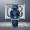 Montre Mido Commander Big Date 42mm Cadran Bleu Bracelet Tissu Bleu