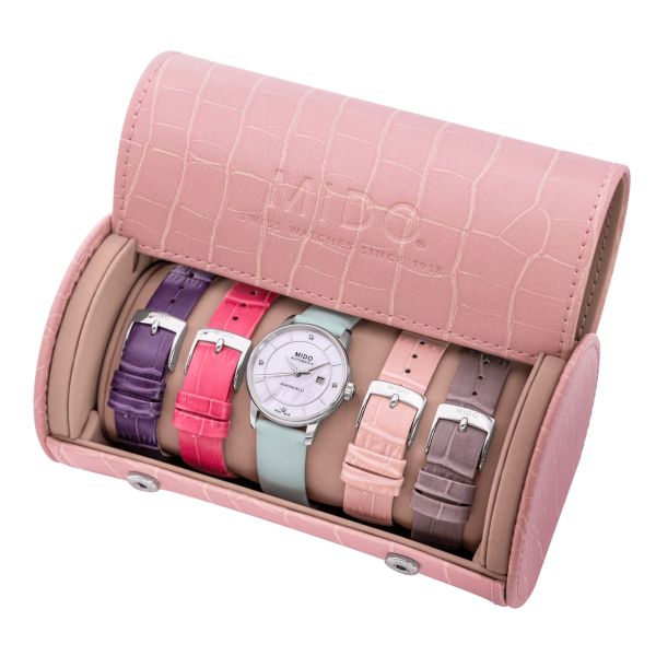 Montre Mido Baroncelli Signature Lady Colours 30mm Cadran Nacre Bracelet Cuir Violet