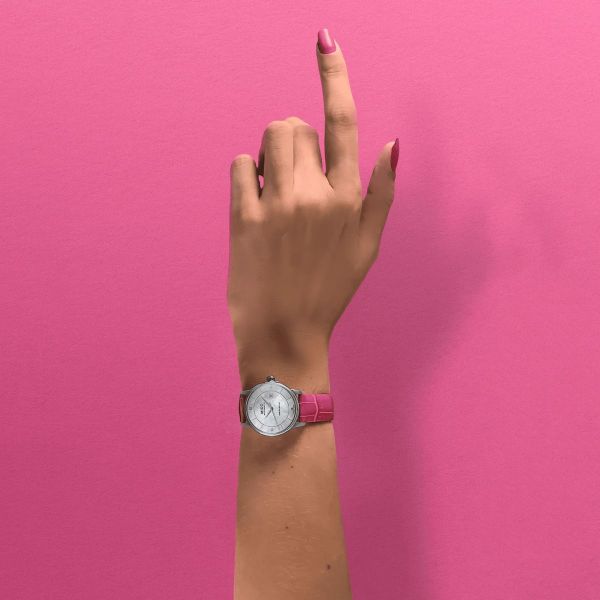 Montre Mido Baroncelli Signature Lady Colours 30mm Cadran Nacre Bracelet Cuir Violet