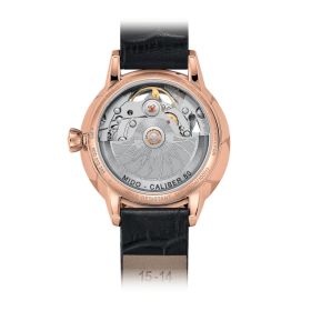 Montre Mido Rainflower Blossom 34mm Cadran Nacre blanche Bracelet Cuir Noir