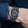 Montre Mido Commander Gradient 40mm Cadran Bleu Bracelet Acier inoxydable Gris