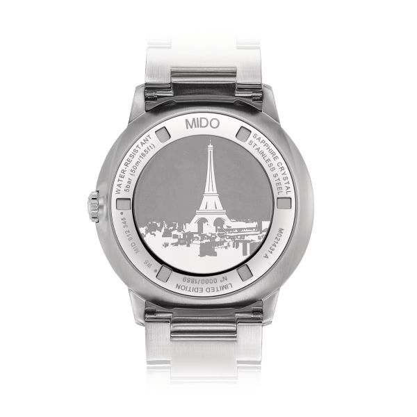 Montre Mido Commander IBA 40mm Cadran Anthracite Bracelet Acier inoxydable Gris