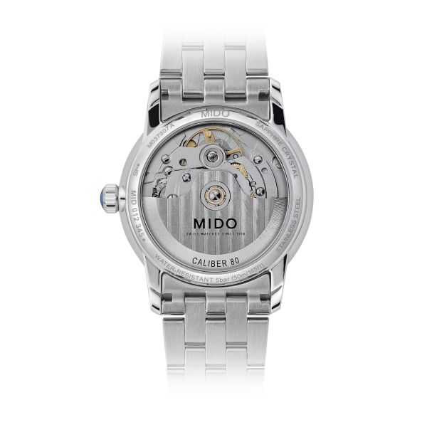 Montre Mido Baroncelli Lady Necklace 33mm Cadran Nacre blanche Bracelet Acier inoxydable Gris