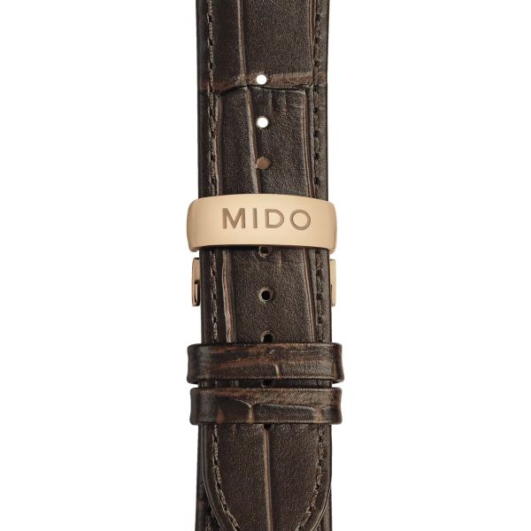 Montre Mido Baroncelli Signature Gent 39mm Cadran Anthracite Bracelet Cuir Brun