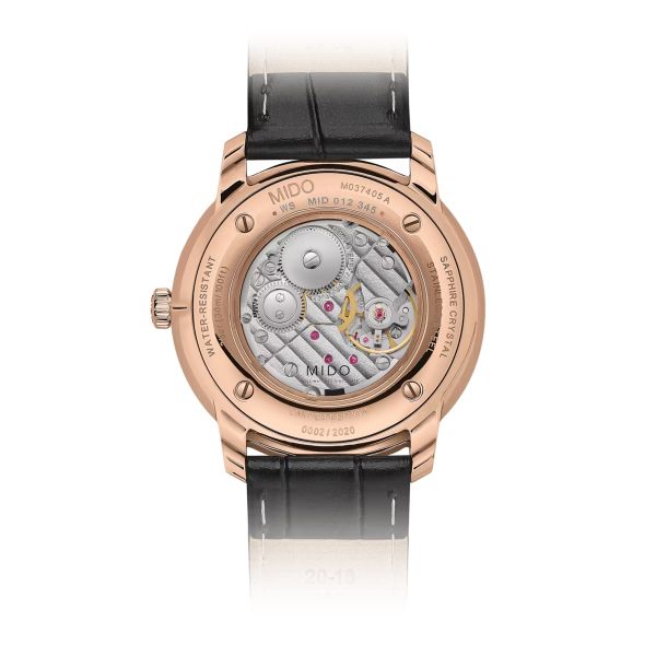 Montre Mido Baroncelli Mechanical 39mm Cadran Noir Bracelet Cuir Noir