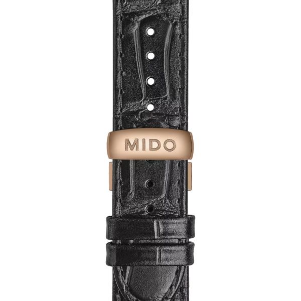 Montre Mido Baroncelli Mechanical 39mm Cadran Noir Bracelet Cuir Noir