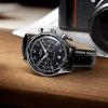 Montre Mido Multifort Patrimony Chronograph 42mm Cadran Noir Bracelet Cuir Noir