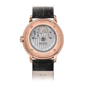 Montre Mido Baroncelli Chronometer 40mm Cadran Argent Bracelet Cuir Noir