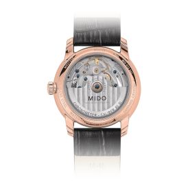 Montre Mido Baroncelli Chronometer 34mm Cadran Argent Bracelet Cuir Noir