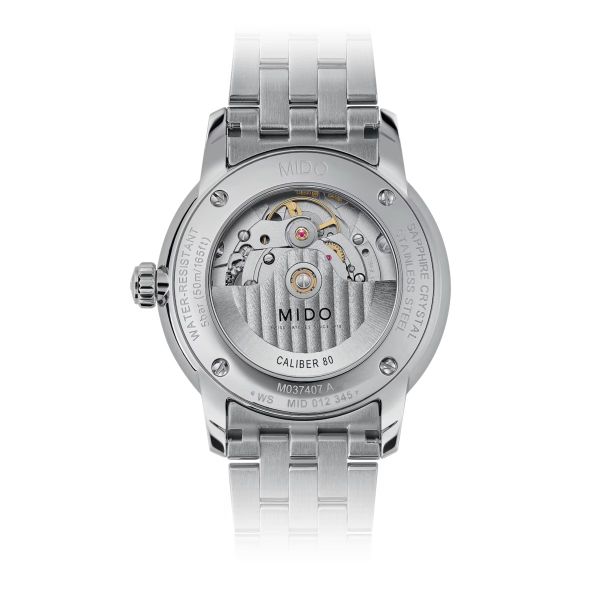 Montre Mido Baroncelli Signature 39mm Cadran Bleu Bracelet Acier inoxydable Gris