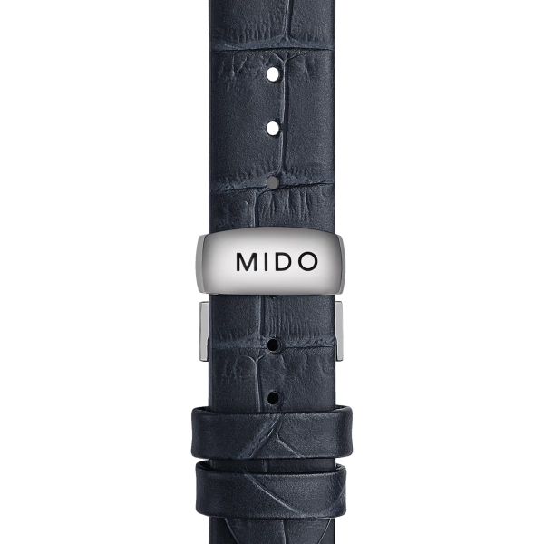 Montre Mido Rainflower 34mm Cadran Nacre bleue Bracelet Cuir Bleu