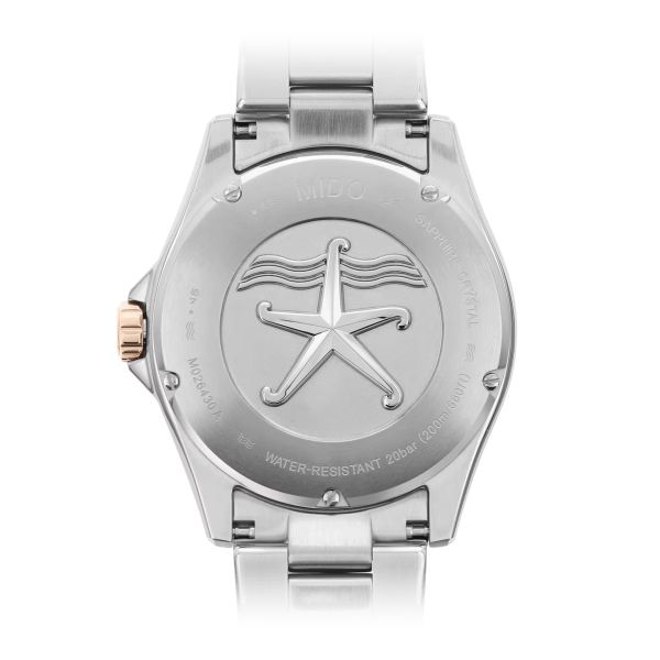 Montre Mido Ocean Star 200 42,5mm Cadran Noir Bracelet Acier inoxydable PVD rose