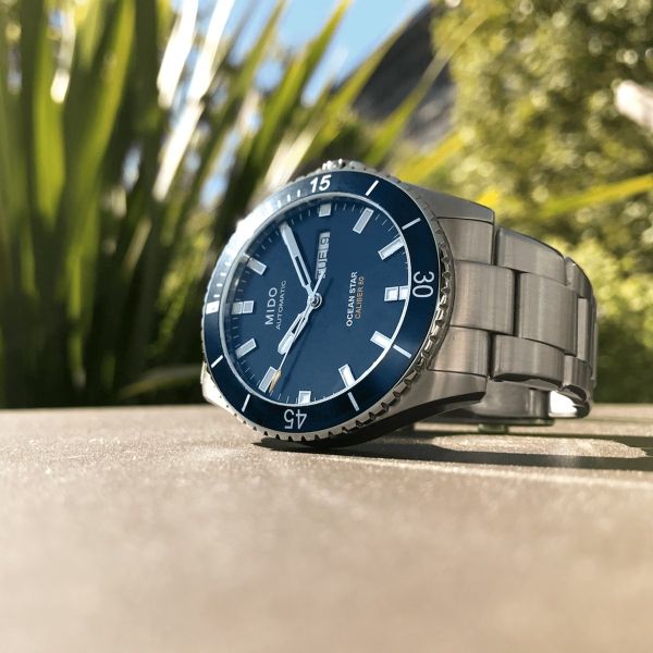 Montre Mido Ocean Star 200 42,5mm Cadran Bleu Bracelet Acier inoxydable Gris