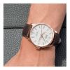 Montre Mido Multifort Chronometer 1 42mm Cadran Argent Bracelet Cuir Brun