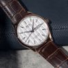 Montre Mido Multifort Chronometer 1 42mm Cadran Argent Bracelet Cuir Brun