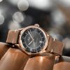 Montre Mido Multifort Patrimony 40mm Cadran Noir Bracelet Cuir Brun