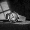 Montre Mido Commander Shade 37mm Cadran Argent Bracelet Acier inoxydable Gris