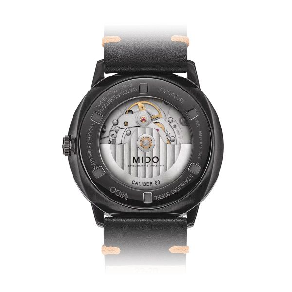 Montre Mido Commander Big Date 42mm Cadran Noir Bracelet Cuir Noir