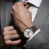 Montre Mido Commander Big Date 42mm Cadran Argent Bracelet Acier inoxydable PVD rose
