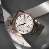 Montre Mido Commander Big Date 42mm Cadran Argent Bracelet Acier inoxydable PVD rose