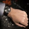 Montre Mido Commander Big Date 42mm Cadran Anthracite Bracelet Acier inoxydable Gris