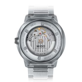 Montre Mido Commander Big Date 42mm Cadran Argent Bracelet Acier inoxydable Gris