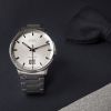 Montre Mido Commander Big Date 42mm Cadran Argent Bracelet Acier inoxydable Gris