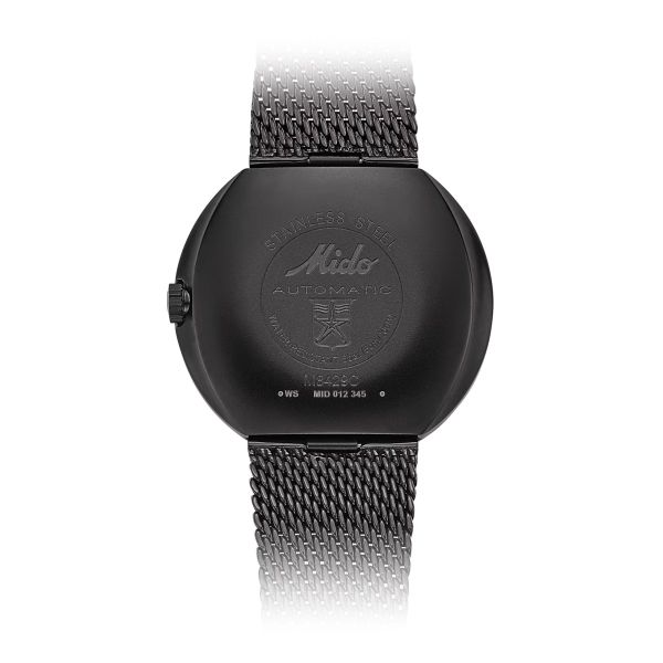 Montre Mido Commander Shade 37mm Cadran Bleu Bracelet Acier inoxydable Noir