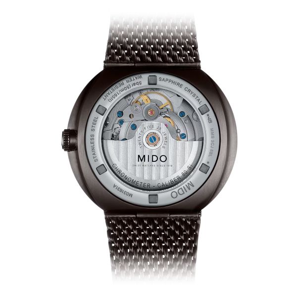 Montre Mido Commander Icône 42mm Cadran Anthracite Bracelet Acier inoxydable Noir