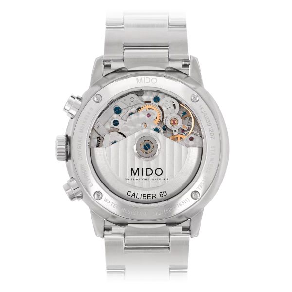 Montre Mido Commander Chronograph 42,5mm Cadran Anthracite Bracelet Acier inoxydable Gris
