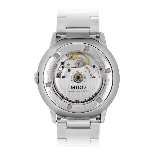 Montre Mido Commander Chronometer 40mm Cadran Anthracite Bracelet Acier inoxydable Gris