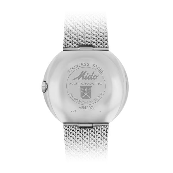 Montre Mido Commander 1959 37mm Cadran Argent Bracelet Acier inoxydable Gris