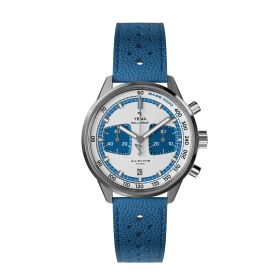 Montre Yema Rallygraf Alpine Cup Series Limited Edition Bracelet Cuir Bleu