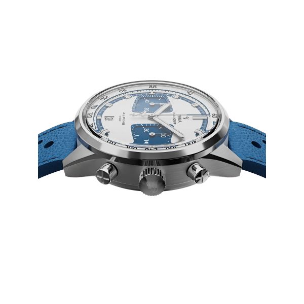 Montre Yema Rallygraf Alpine Cup Series Limited Edition Bracelet Cuir Bleu