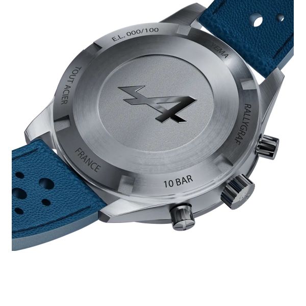 Montre Yema Rallygraf Alpine Cup Series Limited Edition Bracelet Cuir Bleu