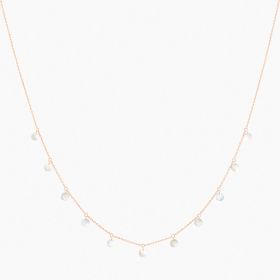 Collier La Brune & La Blonde Polka 11 Nacre Blanche Or Rose