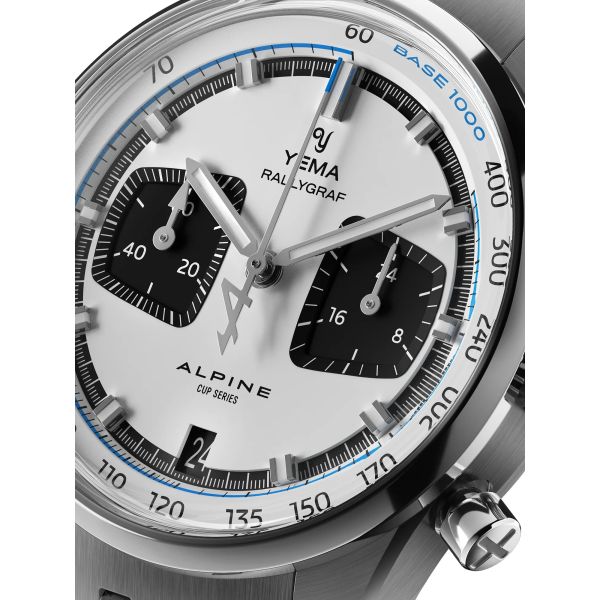 Montre Yema Rallygraf Meca Quartz Alpine Cup Series Panda Bracelet Rallye