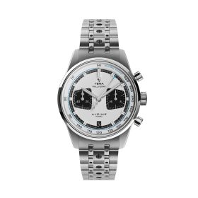 Montre Yema Rallygraf Meca Quartz Alpine Cup Series Panda Bracelet Acier