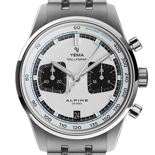 Montre Yema Rallygraf Meca Quartz Alpine Cup Series Panda Bracelet Acier