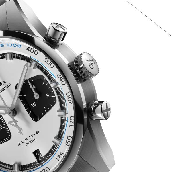 Montre Yema Rallygraf Meca Quartz Alpine Cup Series Panda Bracelet Acier