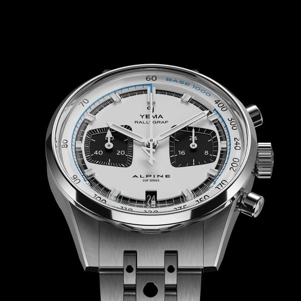 Montre Yema Rallygraf Meca Quartz Alpine Cup Series Panda Bracelet Acier