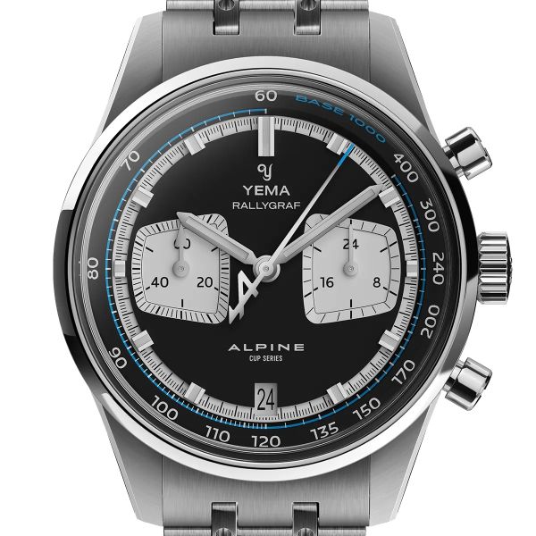 Montre Yema Rallygraf Meca Quartz Alpine Cup Series Reverse Panda Bracelet Acier