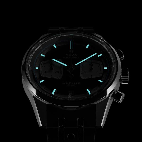Montre Yema Rallygraf Meca Quartz Alpine Cup Series Reverse Panda Bracelet Acier