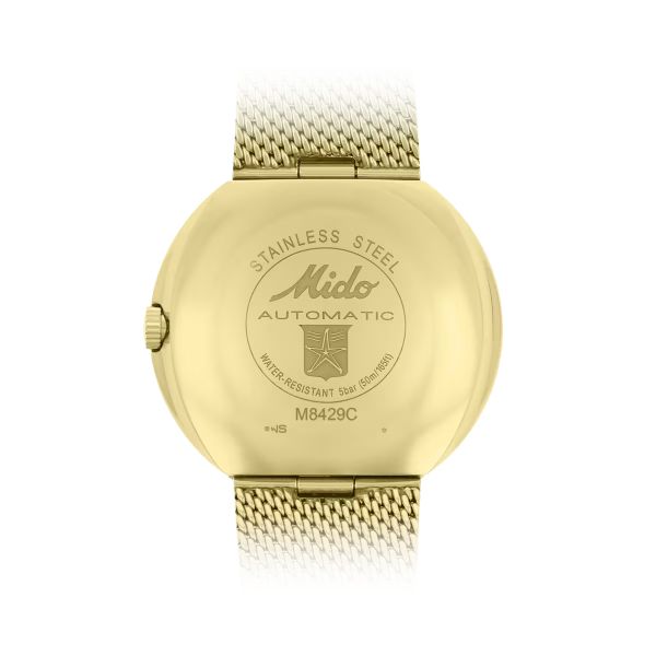 Montre Mido Commander 1959 37mm Cadran Argent Bracelet Acier inoxydable Doré