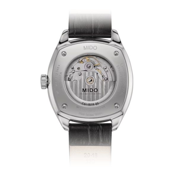 Montre Mido Belluna Royal Gent 41,3mm Cadran Bleu Bracelet Cuir Noir