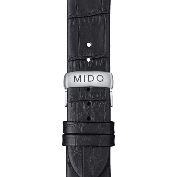 Montre Mido Belluna Royal Gent 41,3mm Cadran Bleu Bracelet Cuir Noir