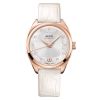 Montre Mido Belluna Royal Lady 33,4mm Cadran Argent Bracelet Tissu Bordeaux