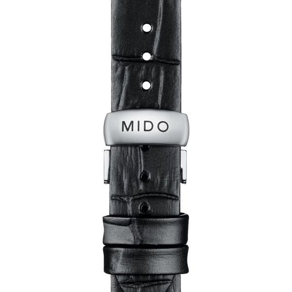 Montre Mido Belluna Royal Lady 33,4mm Cadran Bleu Bracelet Cuir Noir